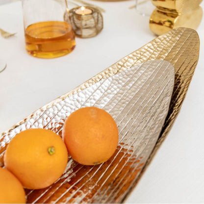 2er Set Obstschalen Gold & Silber Aluminium