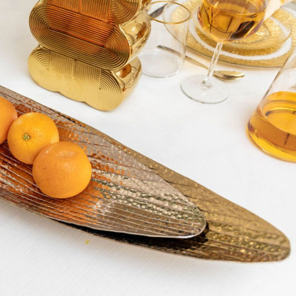 2er Set Obstschalen Gold & Silber Aluminium