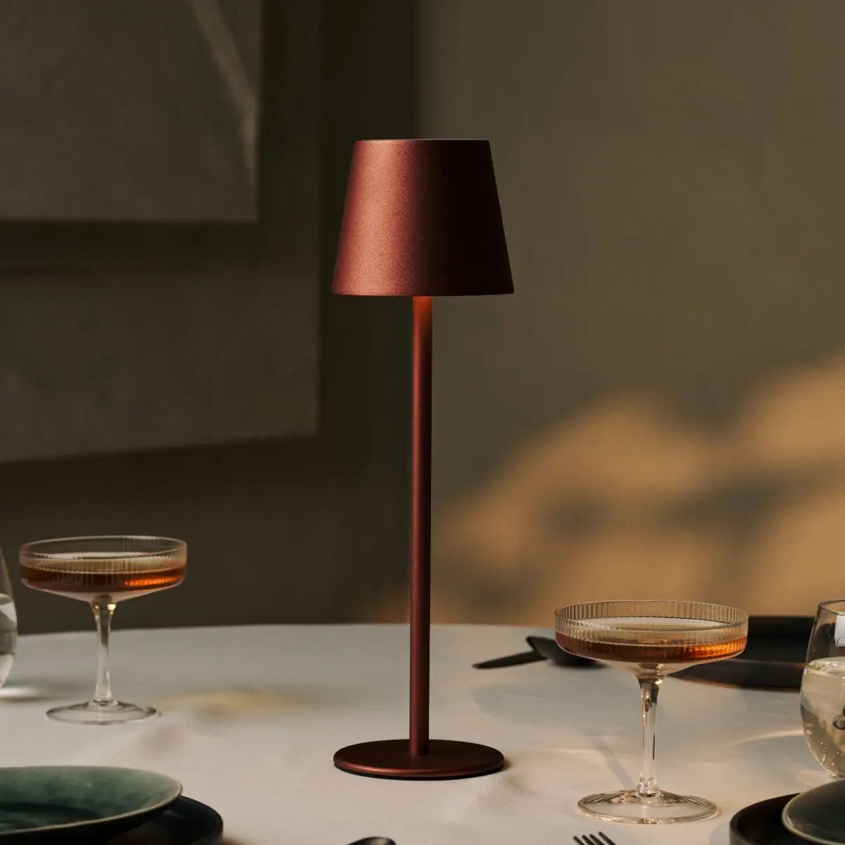 Kabellose Tischlampe Jasper in Bronze