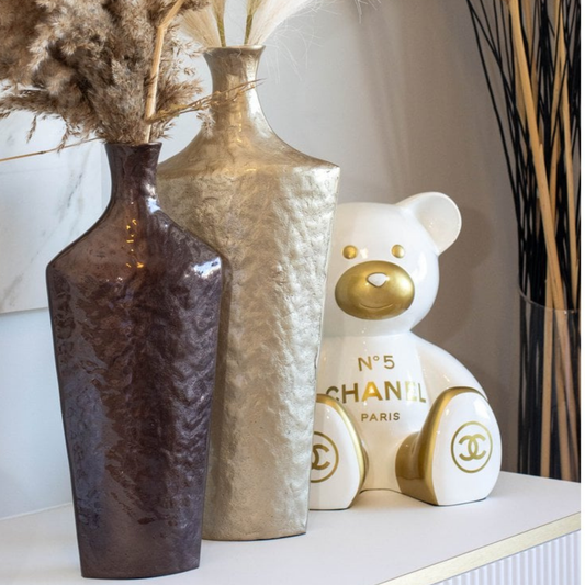 Vase Braun aus Aluminium