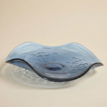 Blaue Glas-Dekoschale Ø 30 cm