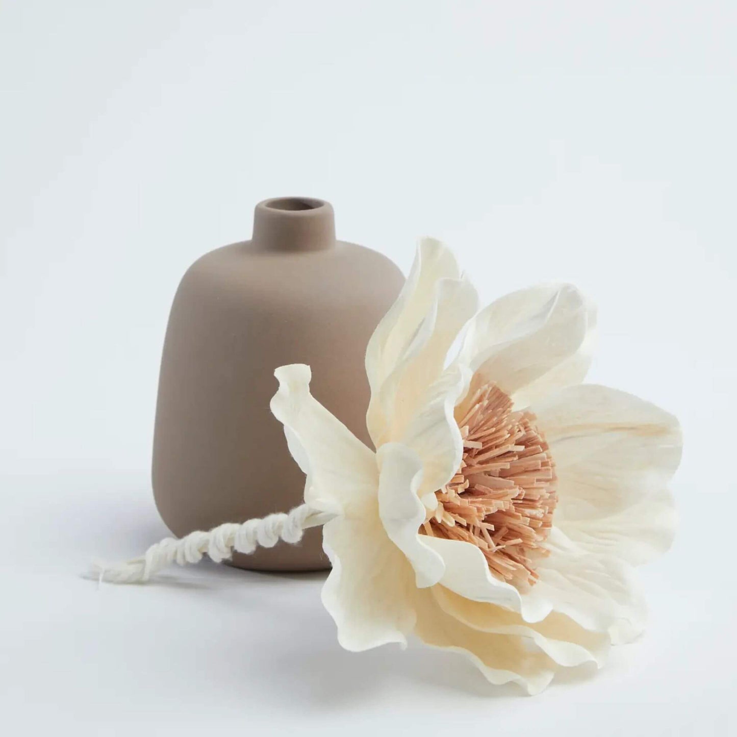 Vase mit Blume - Duftdiffusor aus Keramik LIPSI- CHOCO