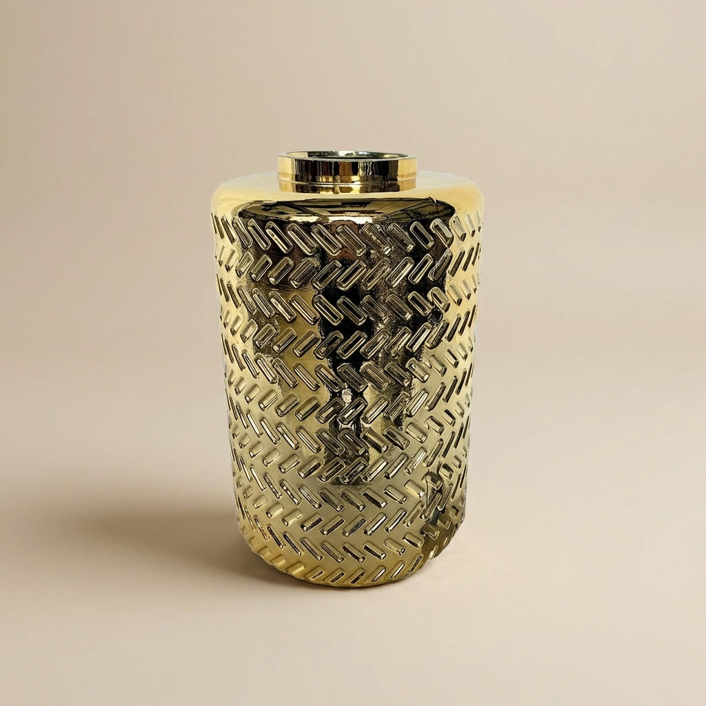 Goldene Vase aus Glas