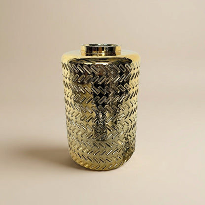 Goldene Vase aus Glas