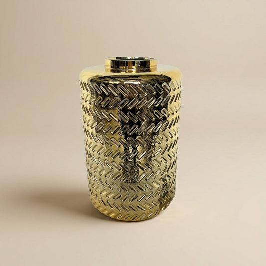 Goldene Vase aus Glas