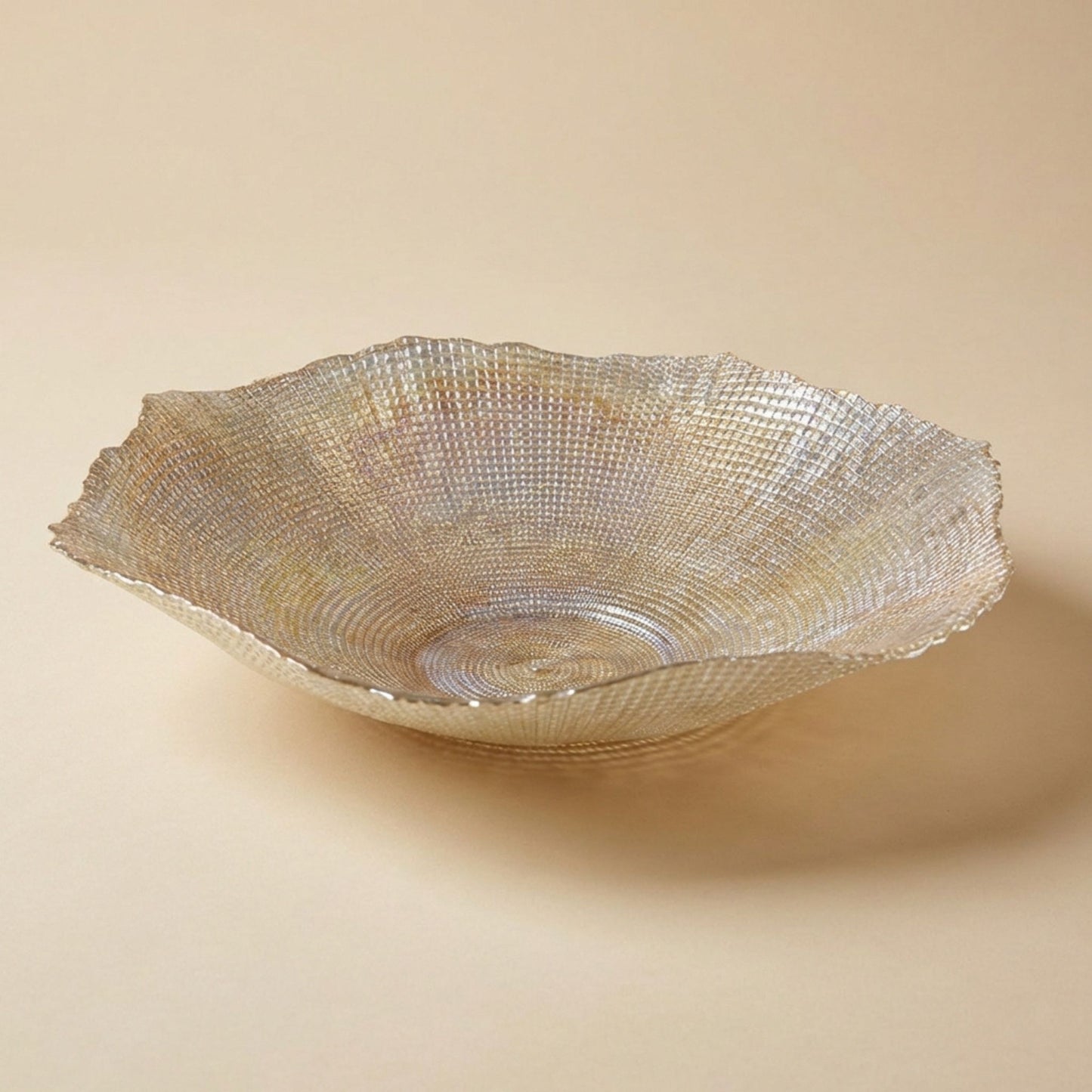 Große Corolle Glas-Dekoschale Bernstein 42 cm