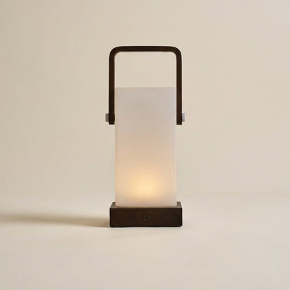 Kabellose Tischlampe Harper in Dunkelbraun Dimmbar