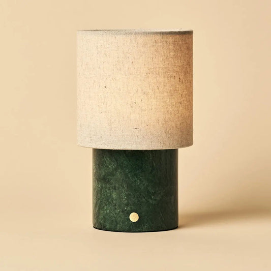 Onoda Marmor Akku-Tischlampe in Grün