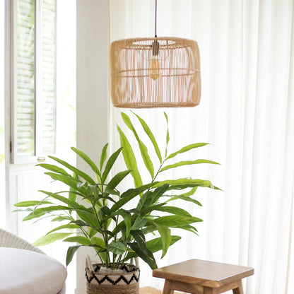 Rattan Lampenschirm Liku im Boho Wohnstil