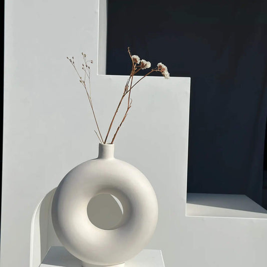Soliflore-Vase – Radform in Cremeweiß