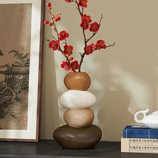 Vase in Steinoptik – Skulpturales Harzdesign