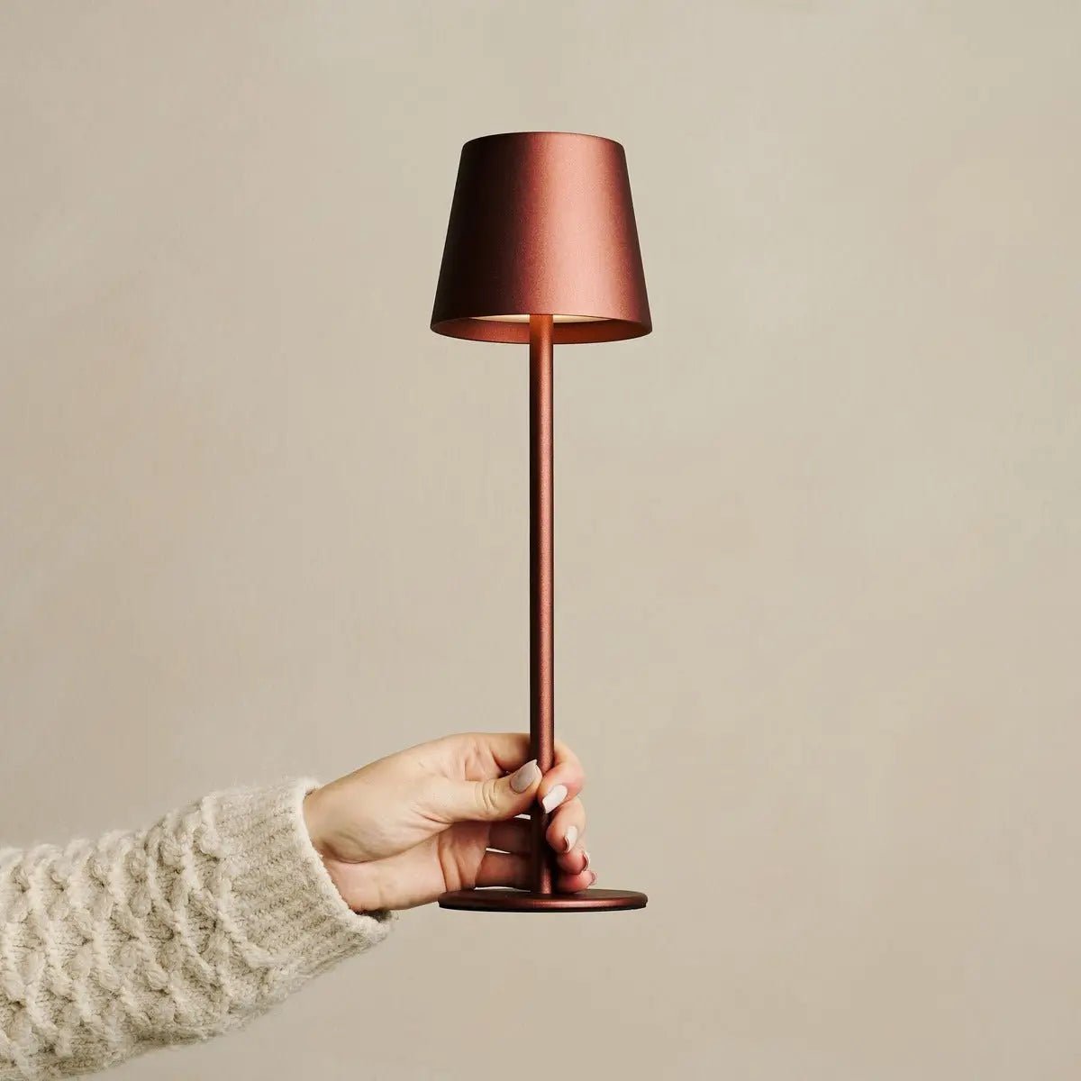 Kabellose Tischlampe Jasper in Bronze