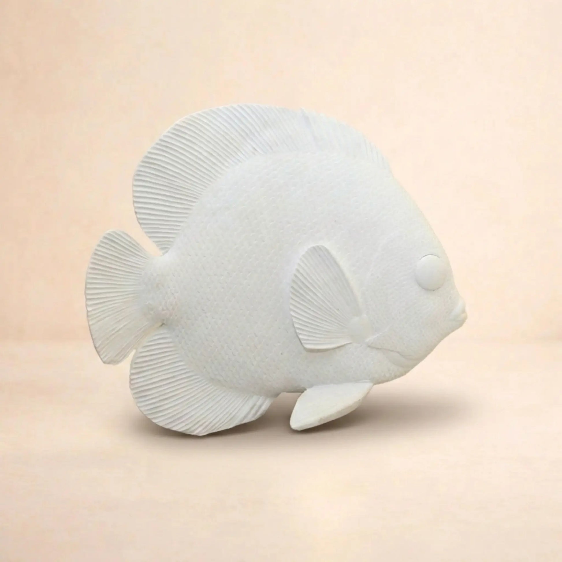 Dekorativer Fisch in Weiß aus Polyresin