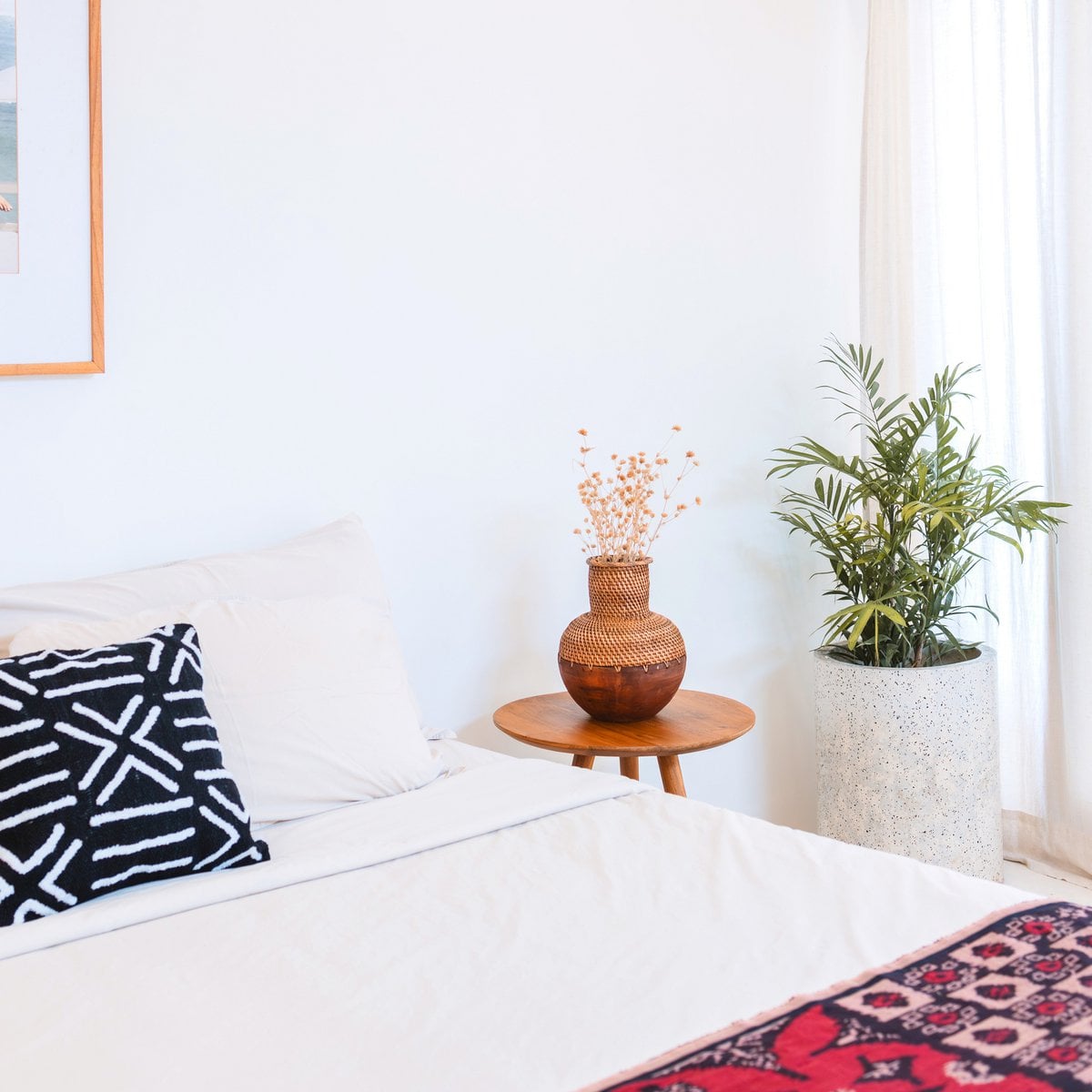 Vase Kamari aus Rattan