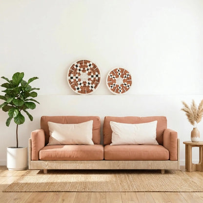 Wanddekor Taman aus Bananenfaser im modernen Boho-Wohnzimmer