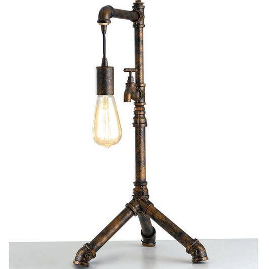 AMARCORD Tischlampe aus gealtertem Metall im industriellen Stil - BEPANO