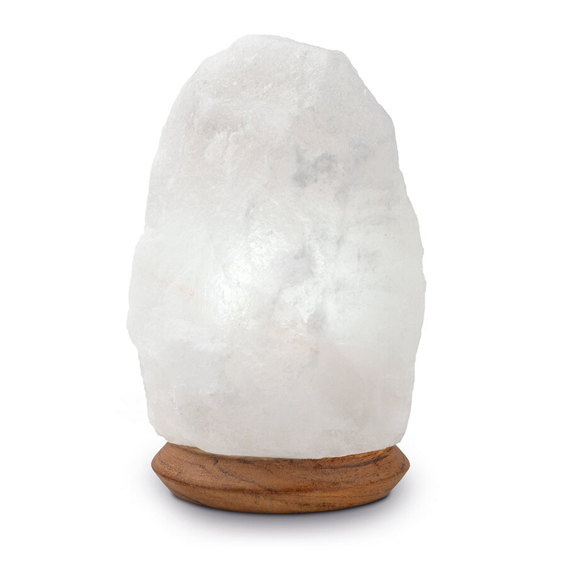 Salzkristall Rock, White Line, mit Holzsockel, - BEPANO